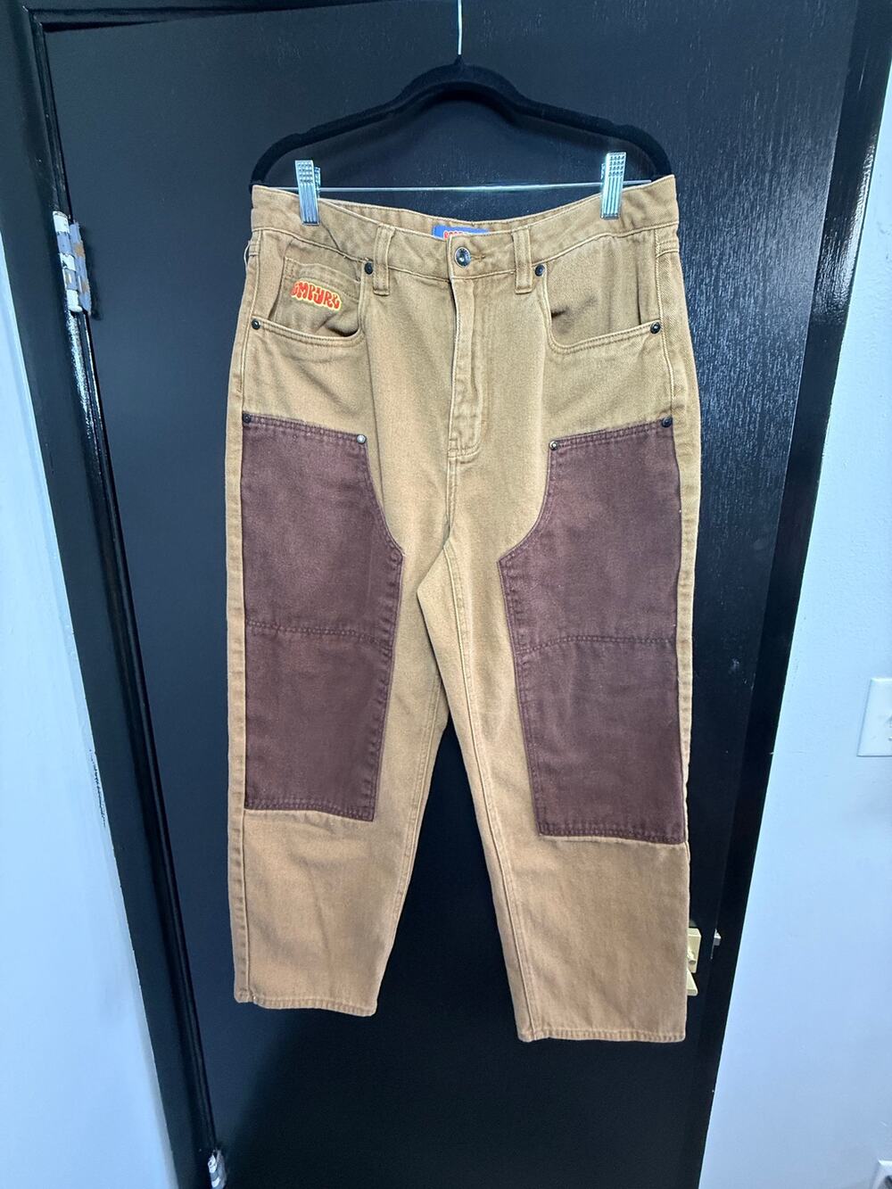Empyre Double Knee Tobacco Skate Jeans Men’s Size 34 Brown Loose Fit